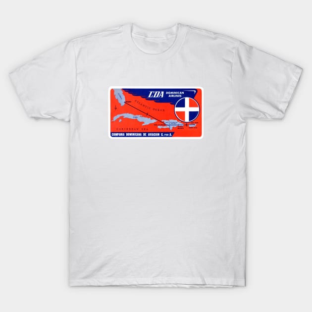 1960 Dominicana Airlines T-Shirt by historicimage